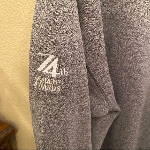 Vintage LEE Gray 74th Academy Awards Embroidery Crewneck Sweatshirt Size XL - Picture 2 of 8